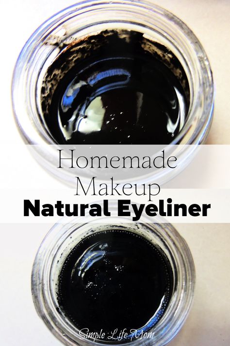 Make your own natural eyeliner from scratch! Homemade makeup really works, it's frugal, and so much more healthy for you Here are a few eyeliner recipes to choose from @Simplelifemom How To Make Natural Makeup, Homemade Natural Makeup, Diy Liquid Eyeliner, Homemade Highlighter Makeup, Small Business Cosmetics, Natural Makeup Diy, Homemade Mascara Diy, Homemade Make Up, How To Make Liquid Eyeliner Diy