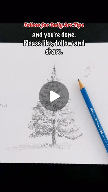 Jon Cane on Instagram: "How to draw a tree. Please follow!

Check out FedoraLifestyle on YouTube for full length drawing tutorials!

#art
#artist
#creative
#shadingtutorial
#pencildrawing
#shading
#dailyart
#drawing
#sketchbook
#drawingtutorial
#illustrator
#illustration
#timelapse
#timelapseart
#aesthetic
#artlessons
#artreels
#artchallenge
#reels
#howtodraw
#arttutorial
#tutorial
#drawing
#drawingchallenge
#shading
#trees
#christmastree" Pencil Pine, Trees Drawing Tutorial, Draw A Tree, Draw Trees, Tutorials Art, Shading Drawing, Tutorial Drawing, Drawing Sketchbook, Illustrator Illustration