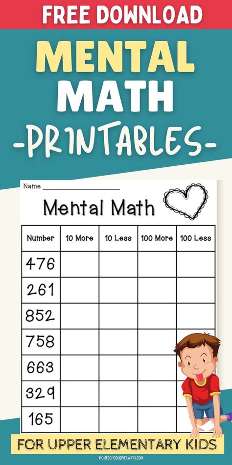 Worksheet Math, Free Math Printables, Preschool Calendar, Mental Maths Worksheets, Scripture Writing Plans, Writing Plan, Montessori Math, Math Printables, Mental Math