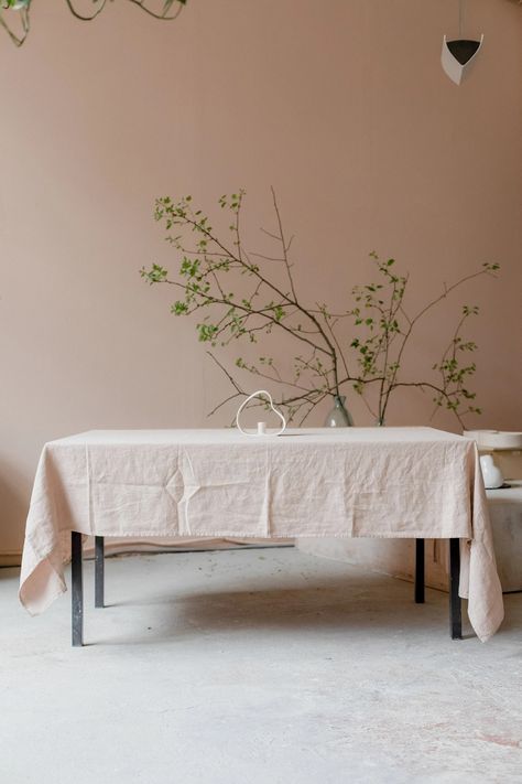 Natural Linen Tablecloth, Linen Table Cloth, Understated Luxury, European Linens, Fine Linen, Luxury Linen, Casual Dinner, Interior Inspo, Linen Tablecloth