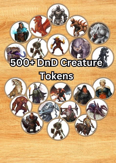 Dnd Monster Tokens, Dnd Tokens Roll20, Dnd Printables, Dm Tools, Dnd Tokens, Roll Play, D D Monsters, Dnd Maps, Role Playing Games