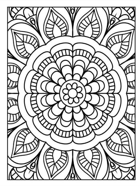 Stress Relief Coloring Pages Printable Coloring Pages For Adults Simple, Square Mandala Design, Coloring Pages For Grown Ups, Free Printable Coloring Sheets, Abstract Coloring Pages, Adult Coloring Designs, Pattern Coloring Pages, Free Adult Coloring Pages, Mandala Design Pattern