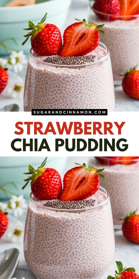 Discover the creamy goodness of Strawberry Chia Pudding! 🌱✨ This delightful dish is not only nutritious but also incredibly simple to make. Enjoy it as a breakfast or a refreshing snack. Don’t miss out on this tasty treat—save this pin to whip up later! Chia Pudding For Toddlers, Chia Yogurt Pudding, Strawberry Chia Seed Pudding, Strawberry Chia Pudding, Chia Yogurt, Chia Pudding Recipes Healthy, Overnight Chia Pudding, Mango Chia Pudding, Strawberry Pudding