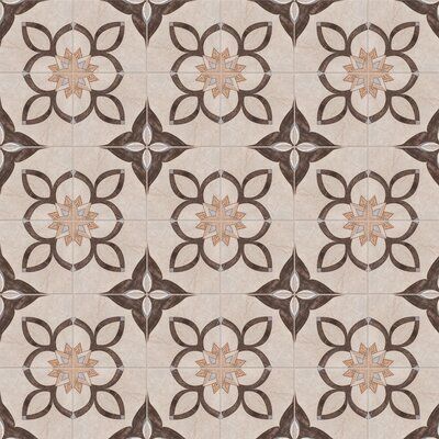 EliteTile Argos Series 18" x 18" Ceramic Patterned Wall & Floor Tile | Wayfair Wall Patterns Texture, Tile Texture Floor, Brown Floor Tile, Entry Flooring, Traditional Flooring, Affinity Tile, Wood Tile Bathroom, Flooring Texture, Natural Tile