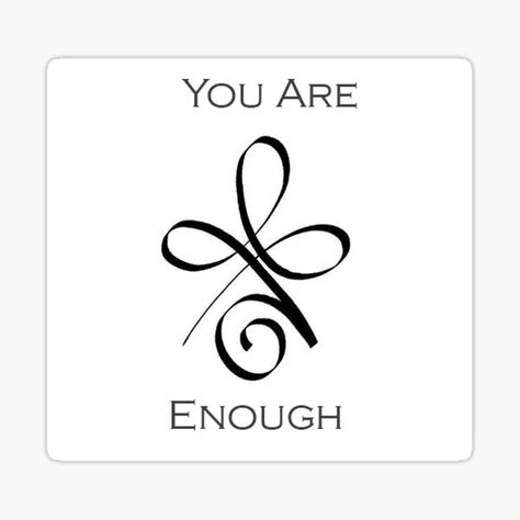 The accessories have the Celtic symbol for Strength. A motivational quote and symbol to remind you that You Are Enough, you do not struggle alone. All proceeds going to the development of the Advocate program for Mental Health. • Millions of unique designs by independent artists. Find your thing. Strength Symbol, Symbols Of Strength Tattoos, Love Symbol Tattoos, Yoga Tattoos, Celtic Symbol, Unalome Tattoo, Strength Tattoo, Spiritual Tattoos, Tattoo Designs For Men