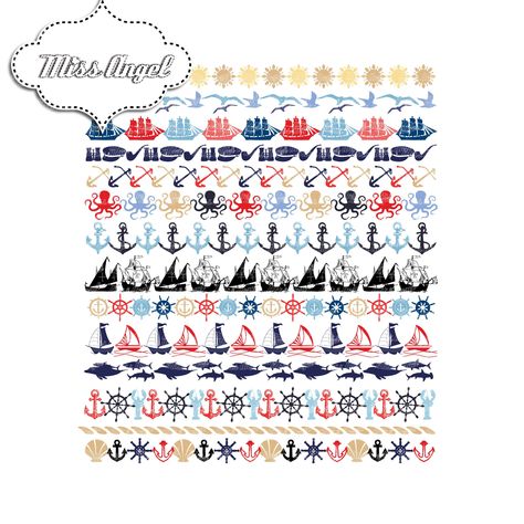 Nautical Borders Clipart. Digital nautical Bunting Banners. Sailing ribbons, Anchors, sailboat, steering wheels. Small commercial use Carnival Cruise Ship Clipart, Nautical Graphic Design, Nautical Banner Printable Free, Nautical Chart Wallpaper, Dollhouse Wallpaper Nautical Printable Free, Nautical Bunting, Nautical Bullet Journal, Steering Wheels, Clip Art Borders