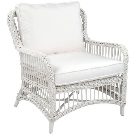 Kingsley-Bate Chatham Lounge Chair $749 White Rattan Furniture, Furniture Cleaning, Wicker Lounge Chair, Woven Furniture, Cape House, White Wicker, Replacement Cushions, How To Clean Furniture, Patio Seating