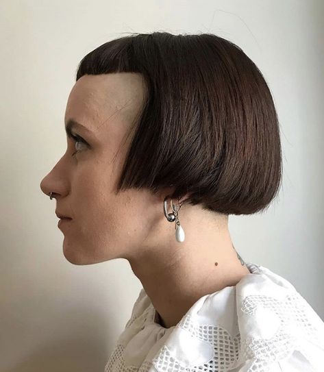 Weird Haircuts, Concave Bob, Sleek Bob Hairstyles, Hair Fails, Bobbed Hair, Short Bobs, Stacked Bob Hairstyles, Shaved Nape, Short Bob Haircuts