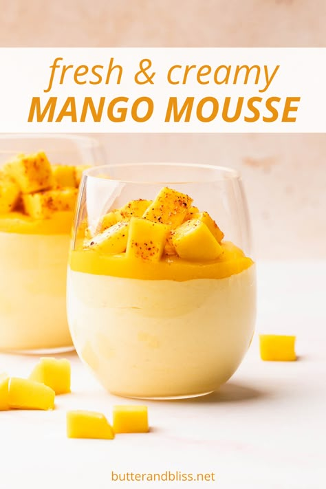 Leftover Mango Recipes, Mango Coconut Milk Dessert, Mango Moose Recipes Desserts, Fresh Mango Dessert Recipes, Coconut Cream Dessert Recipes, Carribean Desserts, Coconut Cream Mousse, Mango Recipes Dessert, Mango Moose