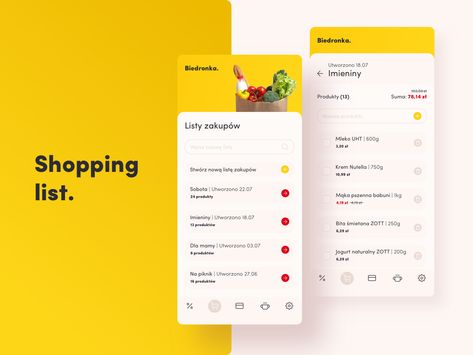 Shopping list by Paulina Procner Groceries App, Shopping List Template, Charity Foundation, App Home, Shopping List Grocery, List Design, Aesthetic Template, Shopping List, List Template