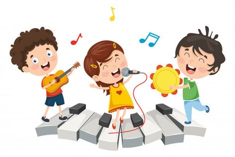 Illustration of children music Premium Vector Children Music, Music Clipart, Music Cartoon, Ad Illustration, Canvas Mockup, Childrens Music, Music And Movement, Music Images, Music For Kids