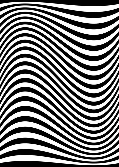 Black wavy stripes banner. Psychedelic Africa zebra lines. Abstract pattern. Texture with wavy stripy curves. Optical art background. Wave black and white design, Vector illustration hypnotic template Wavy Lines Pattern Design, Curved Lines Pattern Design, Wave Design Pattern, Zebra Stripes Pattern, Black And White Waves, Patterns Black And White, Line Design Pattern, Wave Illustration, Lines Abstract