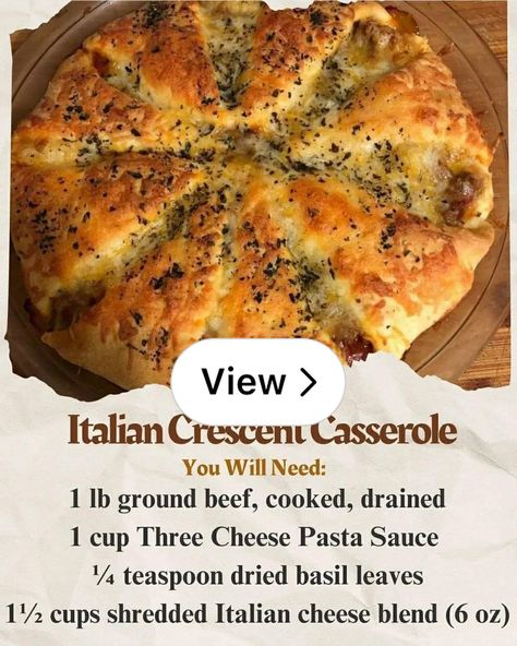 Lemon8 · Italian Crescent Casserole · @JadeCalistaLee Three Cheese Pasta, Crescent Casserole, Cheese Pasta Sauce, Beef And Pasta, Crescent Roll Casserole, Hamburger Casseroles Recipes, Cheese Sauce For Pasta, Crescent Dough, Italian Cheese