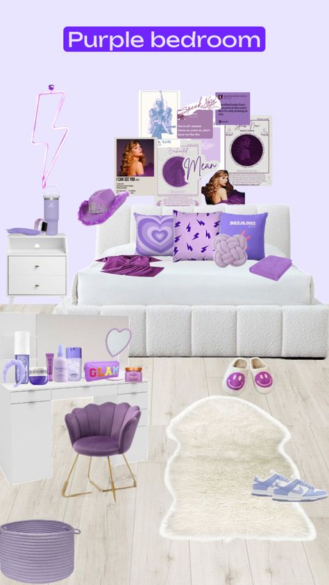 So cute!! What color should I do next? #purple #room #preppy Preppy Purple Room, Light Purple Room Aesthetic, Room Aesthetic Purple, Preppy Girl Room, Light Purple Room, Girl Room Aesthetic, Preppy Room Aesthetic, Purple Room Aesthetic, Preppy Purple