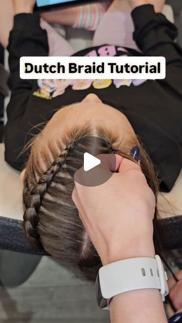 Sarah | Hair Braider on Instagram: "How to Dutch Braid" Upside Down French Braid Ponytail, Hairstyle With Dutch Braids, Upside Down Dutch Braid Bun, Easy Boxer Braids For Beginners, Boxer Braid Tutorial, Dutch French Braid Tutorial, How To Do One French Braid On Yourself, Easy Dutch Braid Step By Step, How To Do A Dutch Braid Step By Step