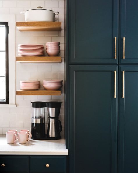 Narragansett Green, Kate Arends, Shelf Inspiration, Pink Dishes, Newly Remodeled Kitchens, Wit And Delight, Dinner Party Summer, Most Asked Questions, Home Tips