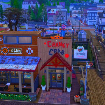 Sims 4 Functional Restaurants, Sims 4 Seafood Restaurant, Sims 4 Cc Restaurant Lot, Sims 4 Restaurant Build, Sims 4 Restaurant Cc, Resturant Menu, Sims 4 Restaurant, Crab Restaurant, Restaurant Layout