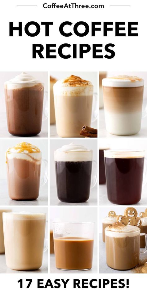 It’s easier than you think to make a great cup of hot coffee at home. From simple coffee drinks to Starbucks copycats, these recipes are the perfect, energizing way to start the day. #coffeerecipes #starbuckscopycat #coffeedrinks #espressodrinks #nespresso How To Make Best Coffee, Coffe Recipes Ideas Simple, Coffee Pot Recipes, Starbucks Recipes Hot Coffee, Hot Coffee Drinks At Home, Starbucks Hot Recipes, Regular Coffee Recipes, Hot Instant Coffee Recipes, Best Coffee Recipe At Home