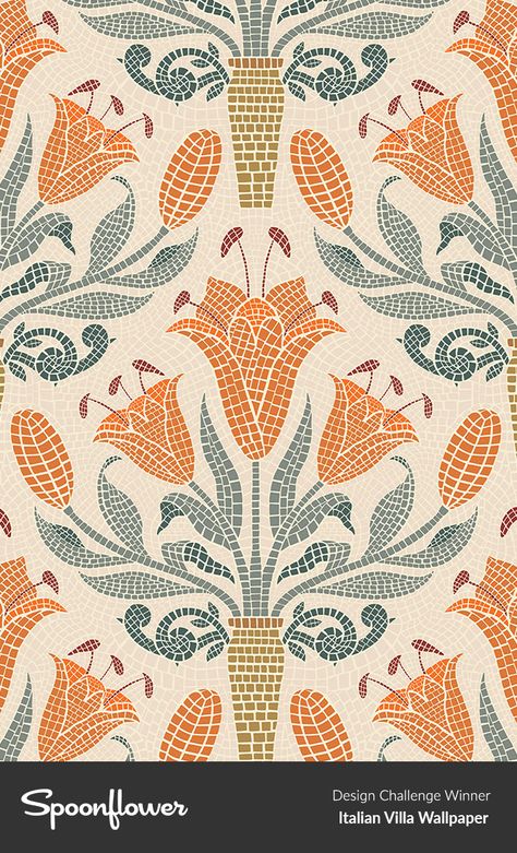 Italy Pattern Design, Italian Print Pattern, Italian Pattern Design, Beautiful Fabric Prints, Aop Prints, Italian Patterns, Villa Wallpaper, Italian Prints, Italian Getaway