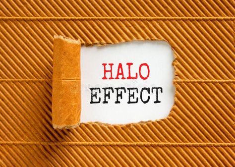 Halo effect and psychological symbol. Concept words Halo effect on beautiful white paper. Beautiful brown paper cardboard royalty free stock photo Cardboard Background, Work Ethics, Vector Ornaments, Halo Effect, Law And Justice, Work Ethic, Word Work, Brown Paper, White Paper