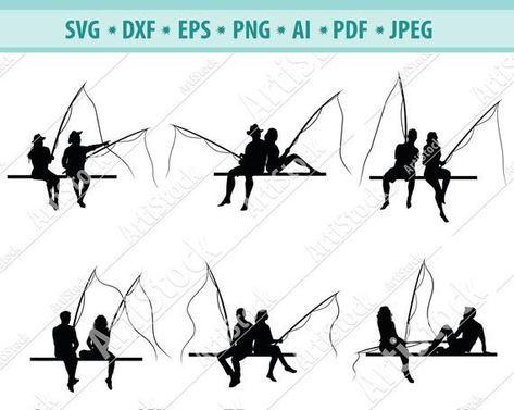 Couple fishing svg, Fishing Svg, Fisherman svg, Romance svg, Love vacation svg, Couple in love svg, |   couple tattoos ying yang fish Fishing Couples, Sun Silhouette, Digital Ocean, Fish Silhouette, Couple Tattoos Unique, Scared Cat, Couple Silhouette, Fishing Svg, Fish Drawings