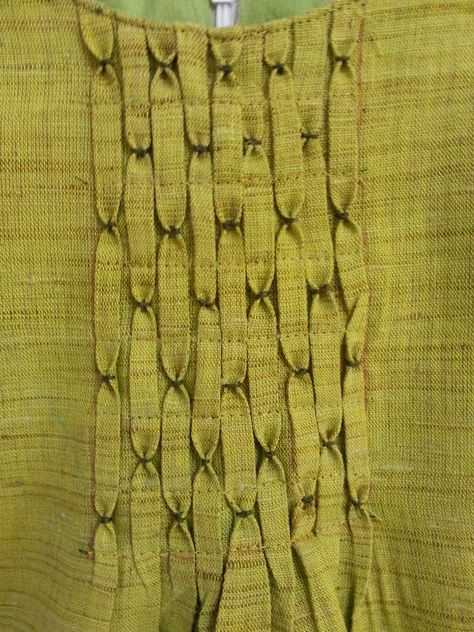 Smocking Designs, Salwar Design, Creative Dress, Smocking Tutorial, Pixels Art, Embroidery Ribbon, Smocking Patterns, Mode Kimono, Simple Kurta Designs