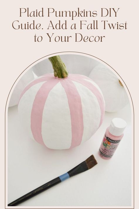 Plaid Pumpkins DIY Guide. Add a Fall Twist to Your Decor Diy Plaid, Plaid Pumpkins, Pumpkins Diy, Plaid Diy, Pumpkin Diy, Plaid Pumpkin, Pumpkin Painting Ideas, Balloon Painting, Halloween Pumpkin Designs