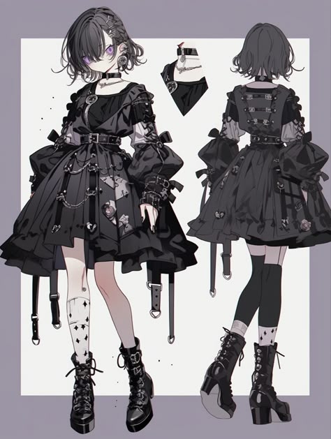 Music Character Design, Vtuber Outfit Ideas, Outfit Ideas Drawing, Model Outfit, Clothing Design Sketches, Drawing Anime Clothes, Dress Design Sketches, Anime Dress, Fashion Inspiration Design