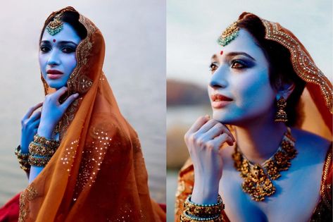 For her latest Janmashtami shoot, actress Tamannaah Bhatia looks divine as both Radha and Krishna... Radha Photoshoot Ideas, Janmashtami Photoshoot, Radha Photoshoot, Radha And Krishna, Tamanna Bhatia, Photoshoot Ideas, Krishna, Wedding Ideas, Actresses