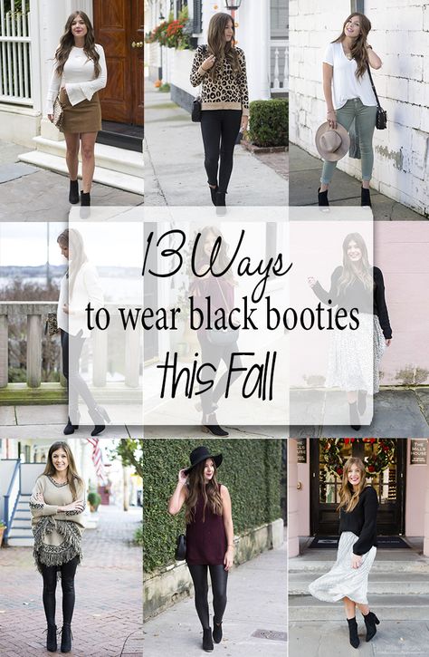 Black Booties Outfit Fall Ankle Boots, Black Booties Outfit Work, Black Booties Outfit Winter, Black Booties Outfit Fall, Outfits With Black Booties, Black Riding Boots Outfit, Booties Outfit Winter, Ankle Booties Outfit, Black Booties Outfit