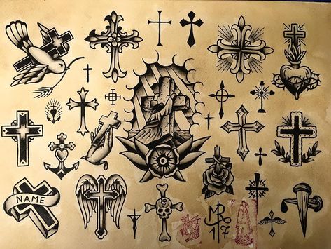 No automatic alt text available. Traditional Cross Tattoo, Traditional Tattoo Cross, Christian Cross Tattoos, Crucifix Tattoo, Cross Tattoo Meaning, Cloud Tattoo Design, Simple Cross Tattoo, Tattoo Cross, Art Flash