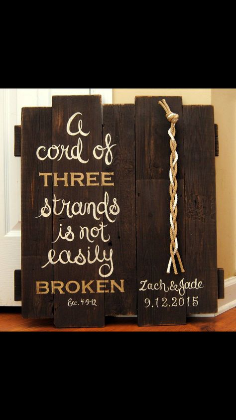 A cord of three strands Wedding Spiritual, Wedding Decorations Candles, Running In Heels, Wedding Christian, Wedding Vow Renewal Ceremony, Southern Things, Vowel Renewal, Cord Of Three Strands, Tie The Knot Wedding