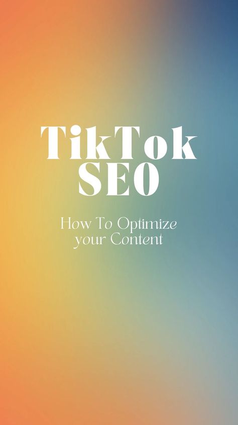 TikTok SEO - search engine optimize your video content to be searchable with keywords How To Get More Views On Tiktok, Tiktok Seo, Tiktok Views, Instagram Course, Plan For Success, Social Media Course, Tiktok Marketing, Search Engine Marketing Sem, Social Media Management Services