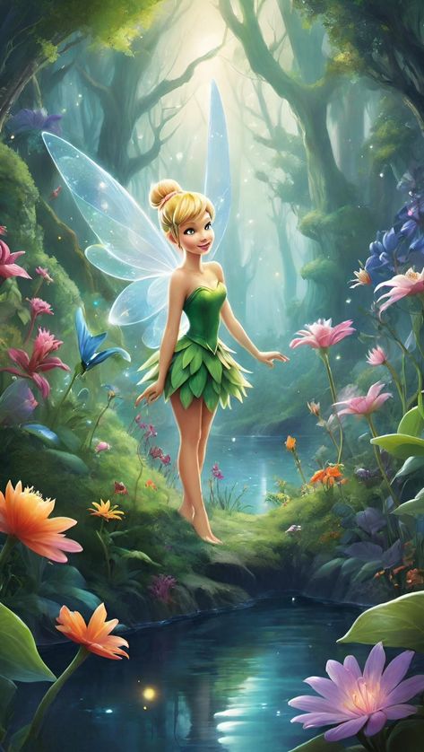 Tinkerbell Background, Neverland Fairies, Winter Mermaid, Peter Pan Wallpaper, Tinkerbell Wallpaper, Tinkerbell Pictures, Tinkerbell Birthday, Halloween Steampunk, Fairy Night Light