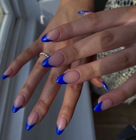 Spring Break Nails, 2023 Nail, Popular Nail Art, Broken Nails, Summery Nails, French Tip Acrylic Nails, Simple Acrylic Nails, Classy Acrylic Nails, Blue French