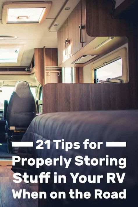 Rv Storage Tips, Class A Rv, Rv Organization, Class C Rv, Airstream Interior, Rv Camping Tips, Rv Storage, Rv Hacks, Camping Items