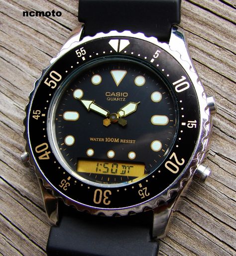 Casio Quartz, Diver Watch, Retro Watches, Bike Reviews, Waterproof Watch, Time Capsule, Gentleman Style, Dive Watches, Survival Gear