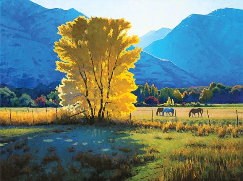 Douglas Aagard, Vibrant Morning, oil, 36 x 48. Douglas Aagard, Nature Reference, Palm Desert California, Fine Art Giclee Prints, Andrew Wyeth, Art Magazine, Southwest Art, Full Time Artist, Live Colorfully