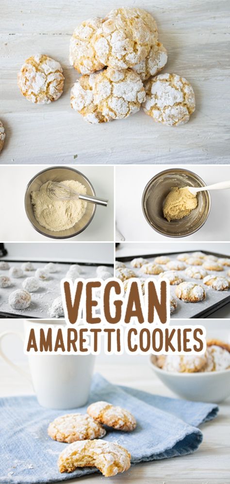 Vegan Amaretti Cookies, Vegan Italian Cookies, Soft Amaretti Cookies, Christmas Bake Off, Italian Anise Cookies, Brunch Vegan, Vegan Xmas, Italian Snacks, Vegan Gluten Free Cookies