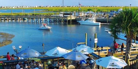 The MarshWalk in Murrells Inlet is a favorite hangout along the coast and is an ideal place to grab a meal and then a walk to enjoy all of the activity. Murrells Inlet Sc, Myrtle Beach Vacation, Family Vacay, Beach Events, Murrells Inlet, Pawleys Island, Waterfront Restaurant, Carolina Beach, Vacation Planning