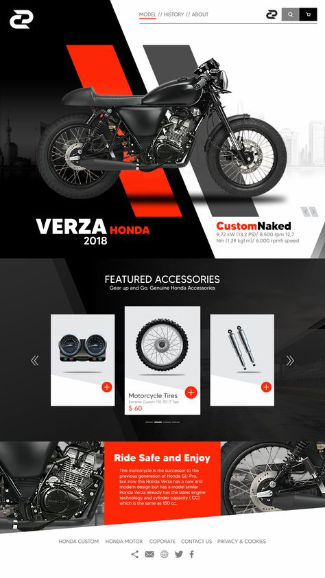 Graphic Design Motorcycle, Motorcycle Website Design, Mechanic Website Design, Motorcycle Graphic Design, Cowboy Motorcycle, Professional Landing Page, Banner Web, Modern Website Design, Photoshop Design Ideas