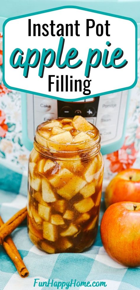 Instant Pot Apple Pie Filling, Homemade Apple Pie Crust, Instant Pot Apple Pie, Making Apple Pie, Mason Jar Recipe, Apple Pie Filling Recipes, Mom Kitchen, Pie Filling Recipes, Classic Apple Pie