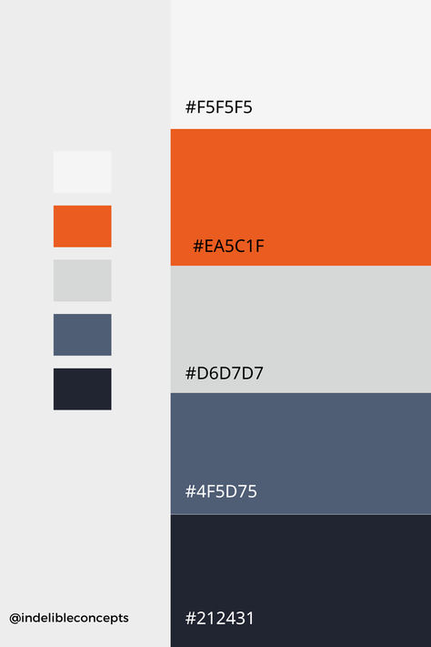 Orange, White, Grey, and Blue Color Palette Inspiration. #colors #orange #grey #white #blue #colorpalette #graphicdesigntips #contentcreation #brandidentity #art Orange And Grey Kitchen, Blue Orange Grey Color Palette, Blue Grey Orange Color Scheme, Orange Grey Blue Palette, Blue Orange Palette Color, Colors That Go With Blue Colour Palettes, Colour Palette With Grey, Orange And Grey Color Palette, Grey Orange Color Palette