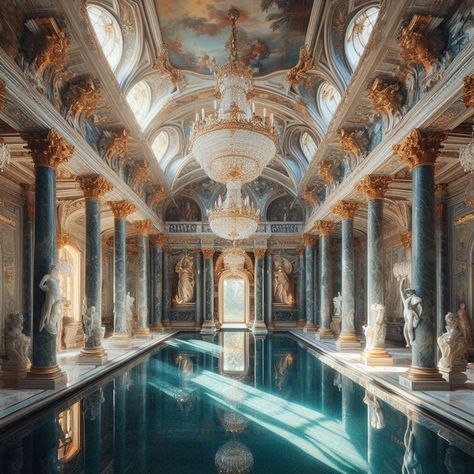 Golden Castle, Baroque Interior Design, Royal Flowers, Aqua Inspiration, Interior Concept Art, Baroque Interior, Architectural Finishes, Luxury Mansions Interior, India Home Decor