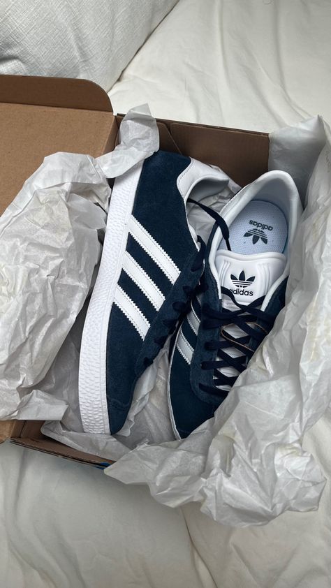 Navy Blue Gazelle Adidas Outfit, Navy Gazelle Adidas Outfit, Navy Blue Outfit Aesthetic, Adidas Gazelle Aesthetic, Blue Gazelle Adidas Outfit, Adidas Gazelle Navy, Blue Wishlist, Adidas Gazelle Blue, Aesthetic Navy