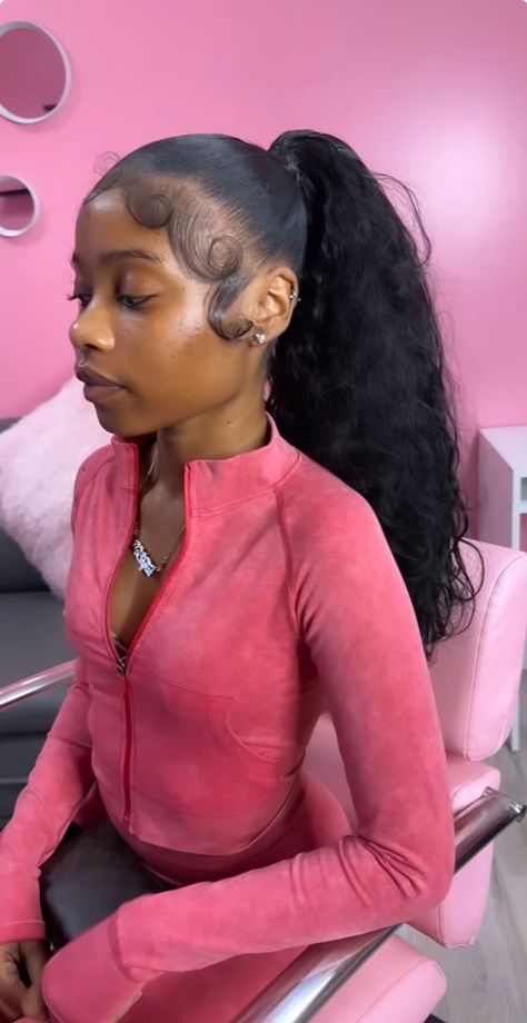 2 Slick Ponytails, Two Pony Tailed Hairstyle Black Women, Colored Ponytail Weave, Slick Back Pony Tailed Hairstyle, Quick Weave Hairstyles Ponytail, Mid Ponytail Hairstyles Black Women, Slick Back Ponytail Weave, Pony Tailed Hairstyle Black Women, Pony Tailed Hairstyle