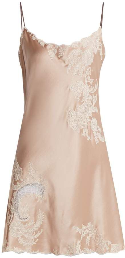 CARINE GILSON Lace-trimmed silk-satin slip dress. Carine Gilson's blush-pink slip dress is made by hand in the label's Belgian workshop to stunning effect. It features intricate floral lace unfurling across lustrous silk-satin with delicate Chantilly lace tracing the bust and hem. Wear yours under the matching robe for early morning breakfast. #afflink Silk Night Dress, Nude Slip Dress, Carine Gilson, Cotton Bra, Lingerie Inspiration, Morning Breakfast, Pretty Lingerie, Chantilly Lace, Satin Slip