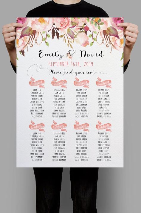 10 Unique (+ mostly easy!) Seating Chart Ideas For Your Wedding Reception To Buy or DIY! » paper + lace Wedding Alter, Boho Wedding Dress With Sleeves, Seating Arrangement Wedding, Wedding Table Seating Chart, Wedding Table Seating, Rustic Wedding Decorations, Boda Mexicana, Dekor Diy, Wedding Table Plan