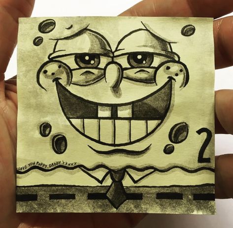 Easy Post It Note Drawings, Sticky Notes Art Drawing, Post It Note Art Drawing, Sticky Note Art Doodles, Sticky Note Doodles Easy, Post It Drawings Doodles, Postit Note Art, Sticky Note Drawings Doodles, Post It Sketches