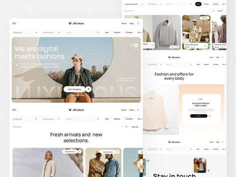 Fashion Shopify Template by Sam Halpert for Awsmd on Dribbble Best Ux Design, Ui Ux Website, Web Design Typography, Shopify Templates, State Farm, Ecommerce Store, Branding Agency, Fashion Images, Ecommerce Website